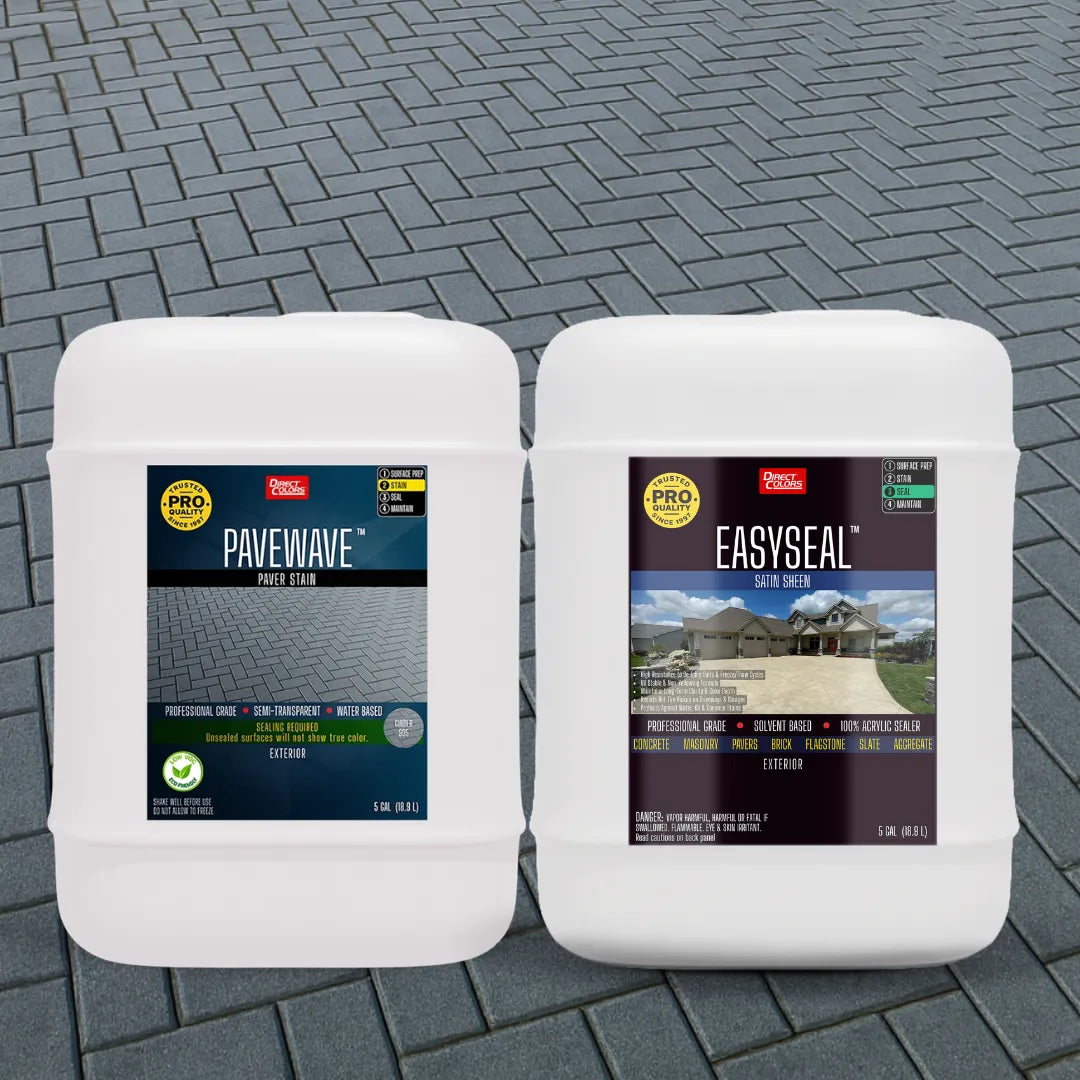 PaveWave™ Paver Stain in 905 Cinder with EasySeal™ Satin, 5 gallon 2-step kit