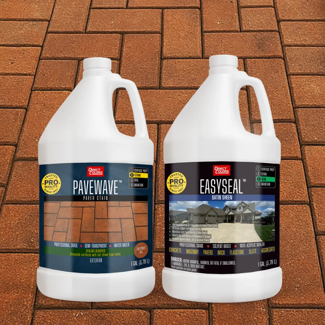 PaveWave™ Paver Stain in 913 Chestnut with EasySeal™ Satin, 1 gallon 2-step kit