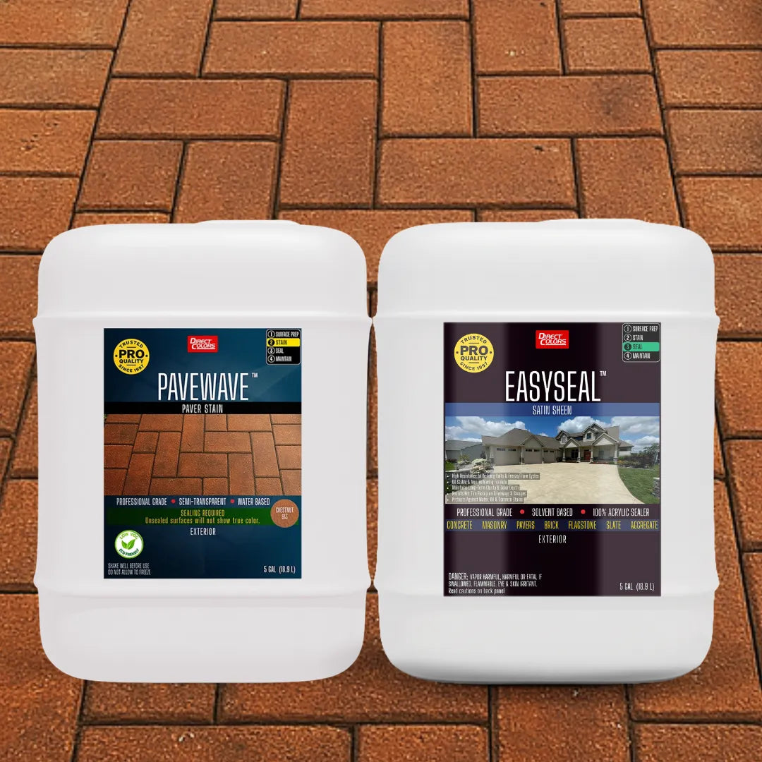 PaveWave™ Paver Stain in 913 Chestnut with EasySeal™ Satin, 5 gallon 2-step kit