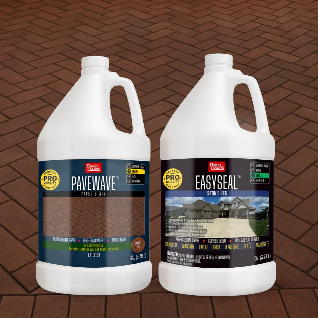 PaveWave™ Paver Stain in 916 Garnet with EasySeal™ Satin, 1 gallon 2-step kit