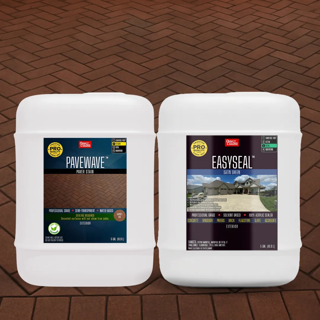 PaveWave™ Paver Stain in 916 Garnet with EasySeal™ Satin, 5 gallon 2-step kit