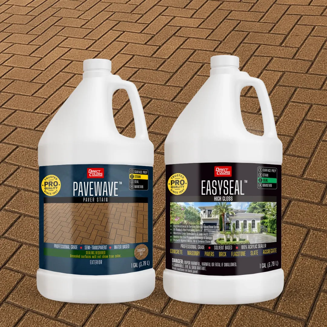PaveWave™ Paver Stain in 917 Tobacco with EasySeal™ Gloss, 1 gallon 2-step kit