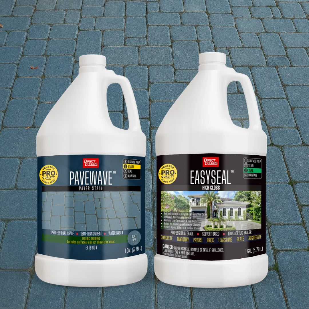 PaveWave™ Paver Stain in 924 Slate with EasySeal™ Gloss, 1 gallon 2-step kit