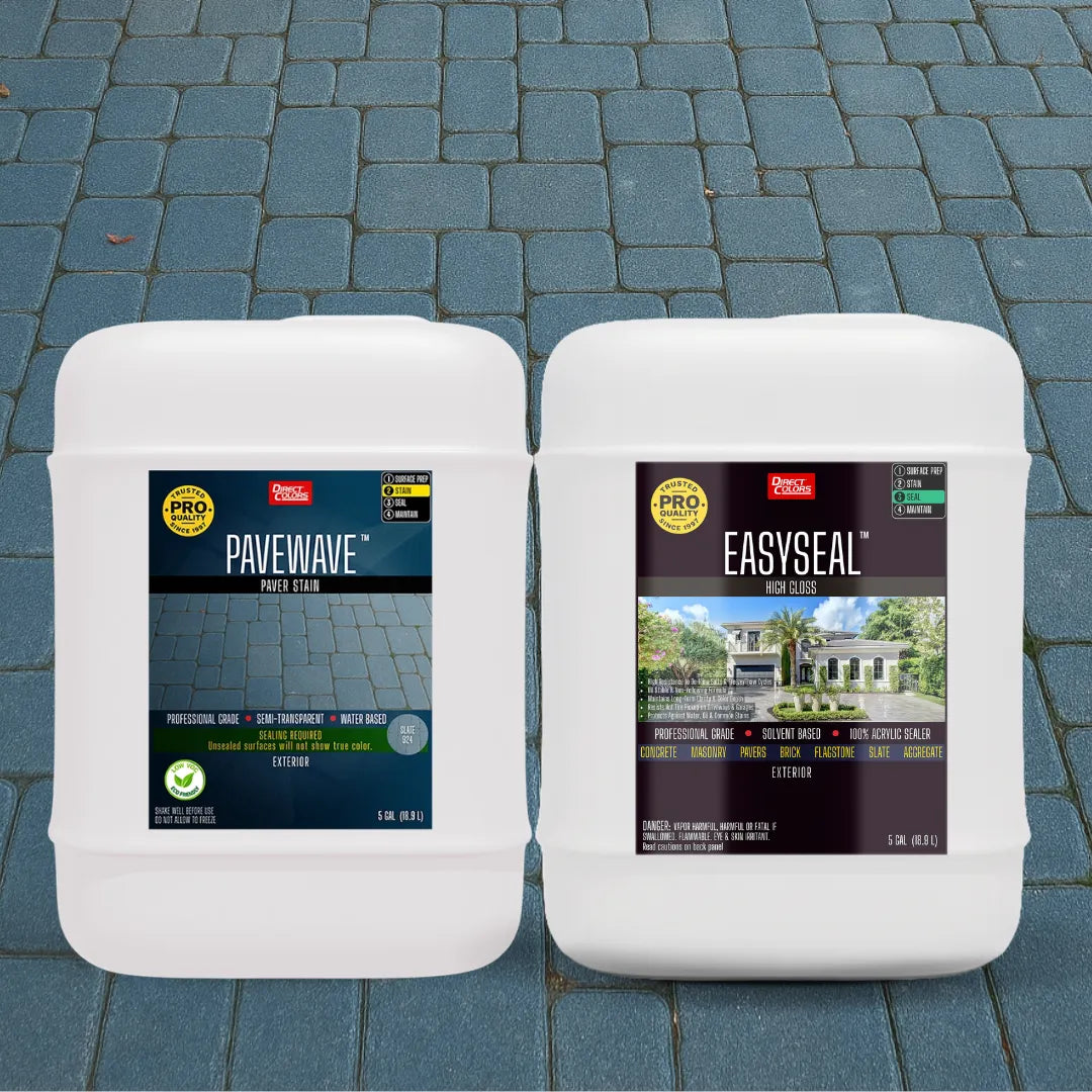 PaveWave™ Paver Stain in 924 Slate with EasySeal™ Gloss, 5 gallon 2-step kit