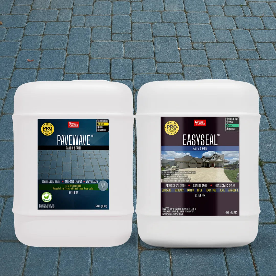 PaveWave™ Paver Stain in 924 Slate with EasySeal™ Satin, 5 gallon 2-step kit
