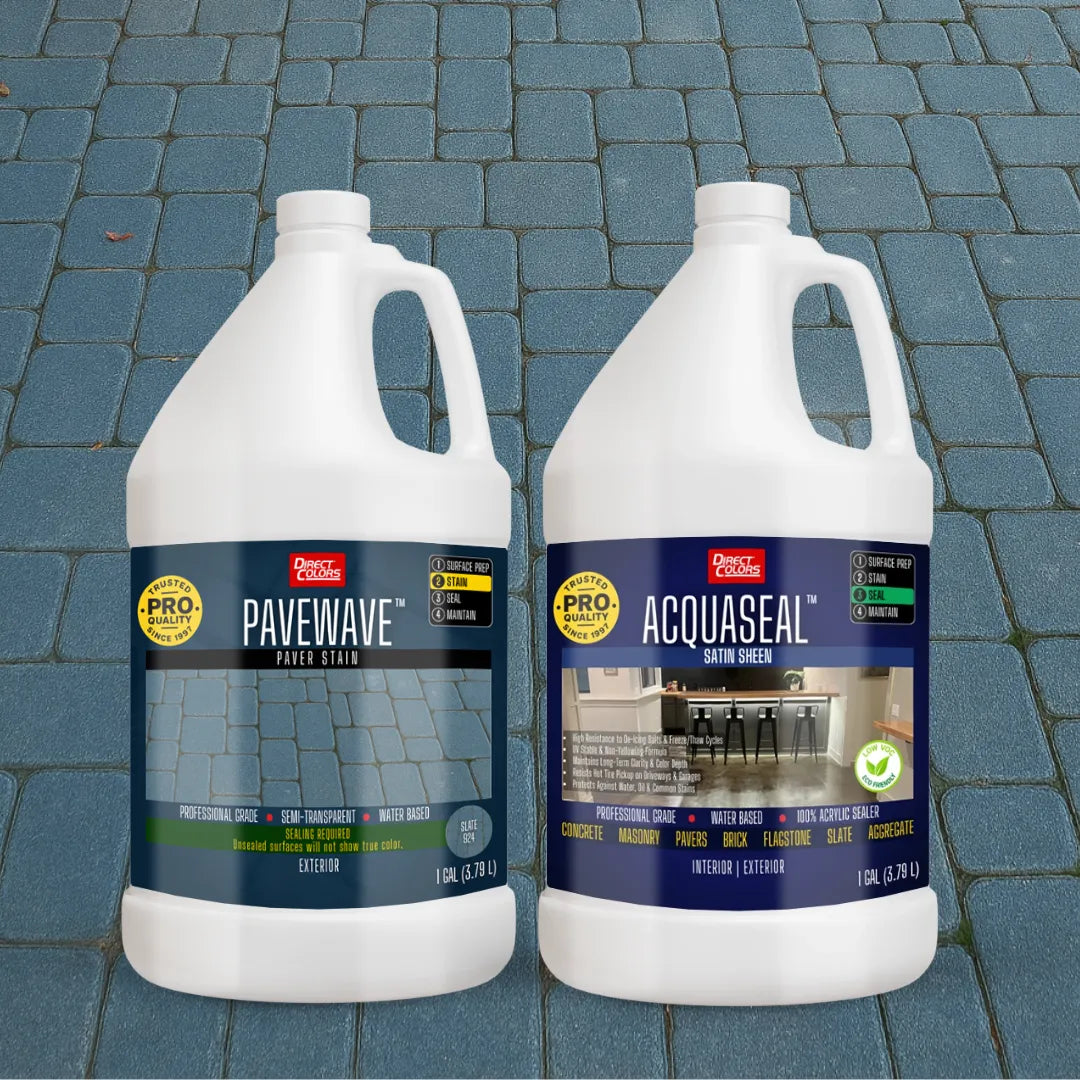PaveWave™ Paver Stain in 924 Slate with AcquaSeal™ Satin, 1 gallon 2-step kit