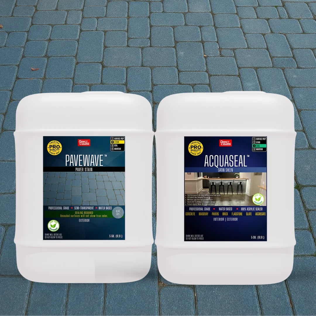 PaveWave™ Paver Stain in 924 Slate with AcquaSeal™ Satin, 5 gallon 2-step kit