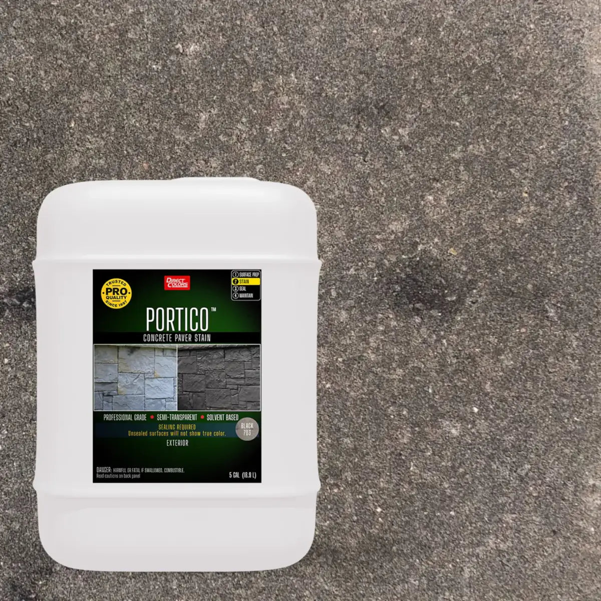 5 gallons of Portico™ Paver Stain in 703 Black