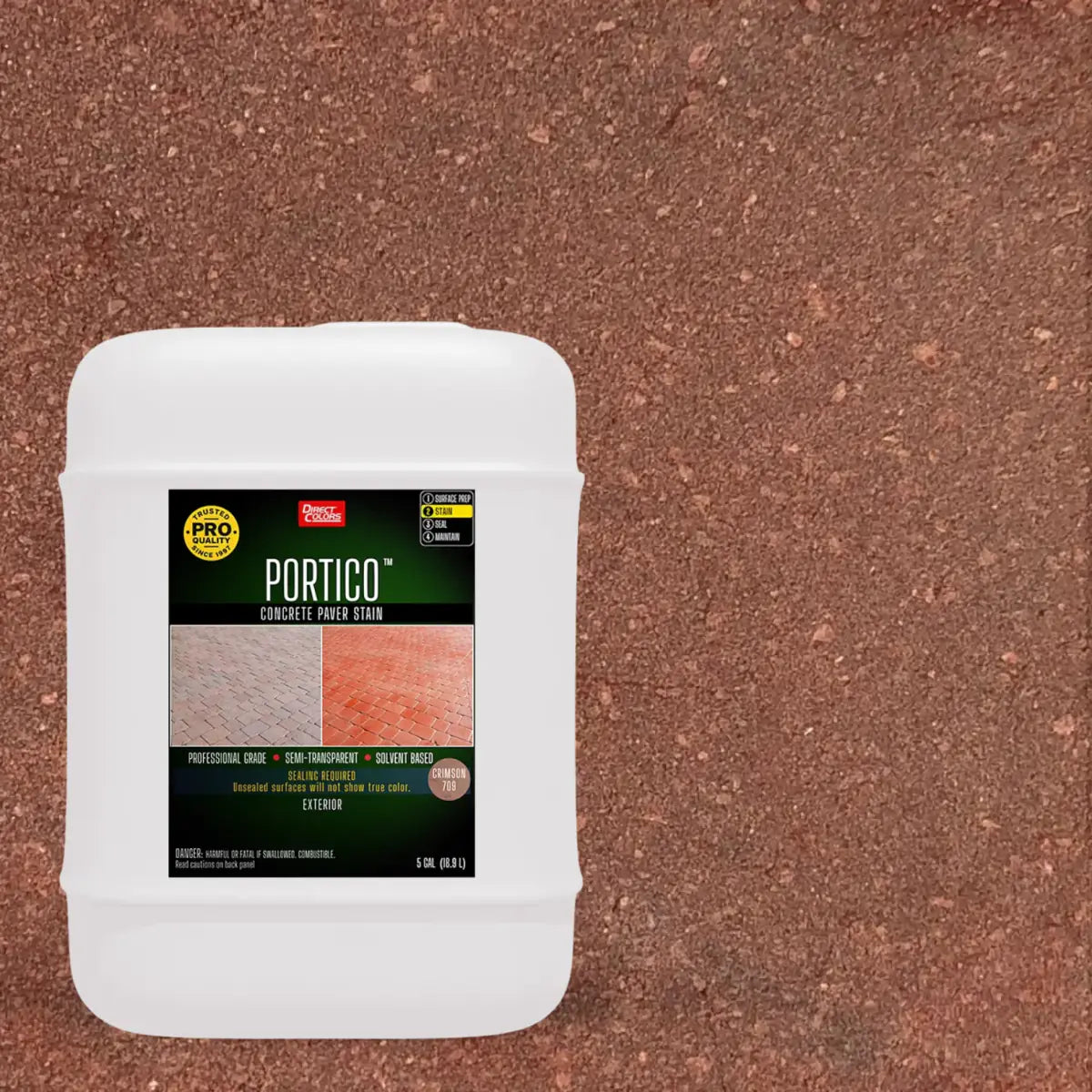 5 gallons of Portico™ Paver Stain in 709 Crimson