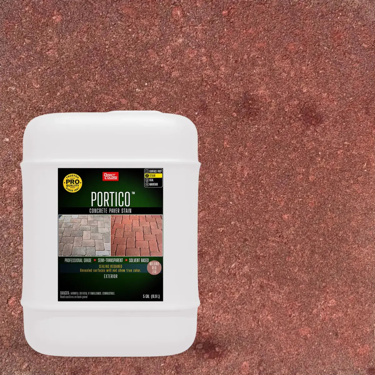 5 gallons of Portico™ Paver Stain in 719 Milano Red
