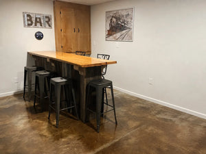 basement everstain acid stained concrete floors in Coffee and Desert Amber