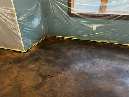 Neutralized acid stain