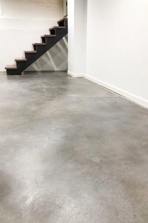 Stained Concrete Basement Floor