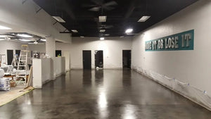 Gray Tinted Satin Acrylic Sealer and Charcoal Concrete Dye
