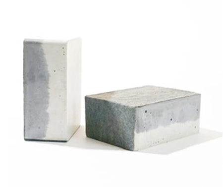 concrete bookends sanded finished