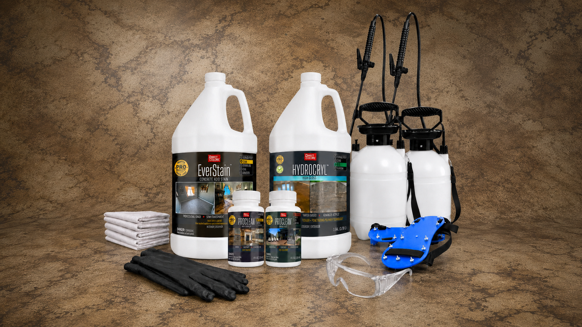 Concrete stain kits, organized by your surface.