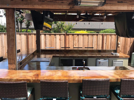 everstain acid stain coffee malayan outdoor kitchen countertop 2