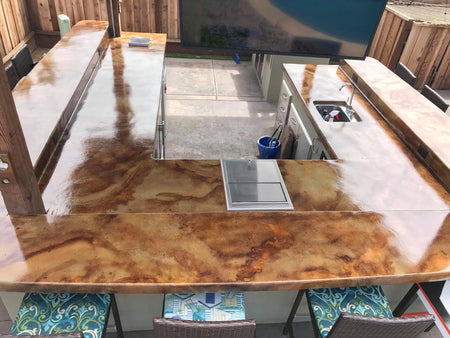 everstain acid stain coffee malayan outdoor kitchen countertop 3