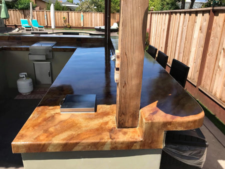 everstain acid stain coffee malayan outdoor kitchen countertop 4