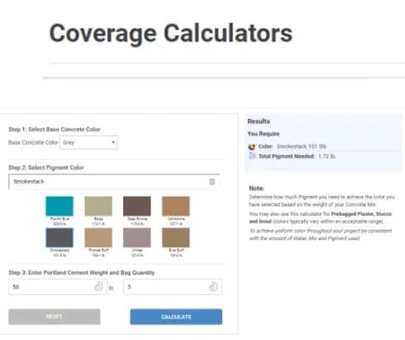 Countertop Mix Pigment Calculator
