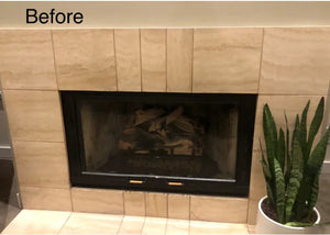 Tile Concrete Fireplace