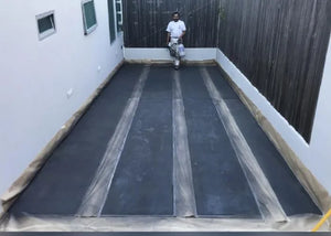 Concrete Driveway Stormy Gray Vibrance Dye Application