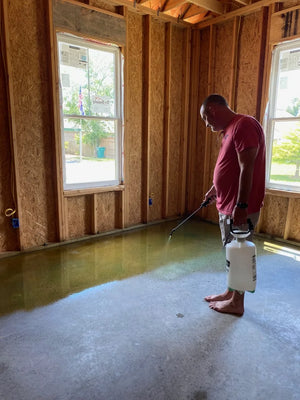 acid stain pump sprayer application