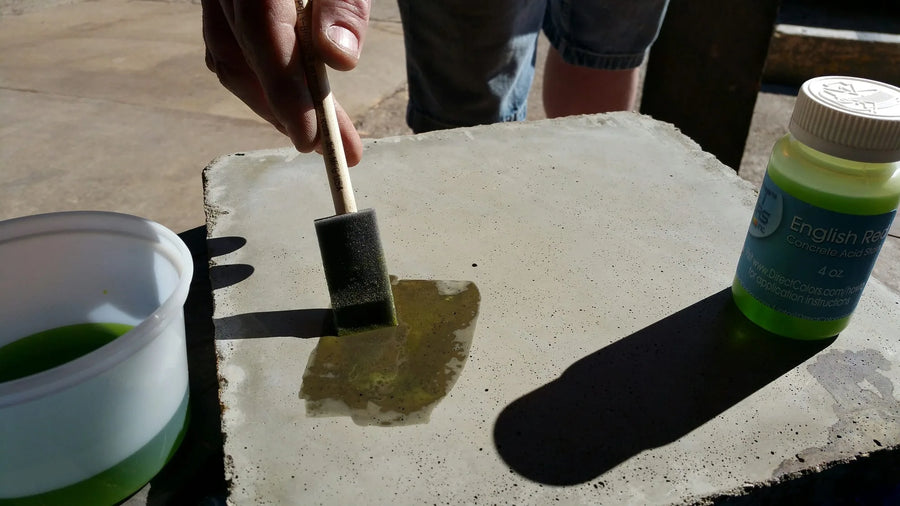 Acid Stain Sample Application
