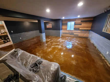 Blackish Acid Stain Application