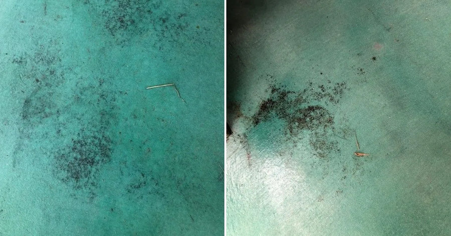 Patina effect on acid stained concrete