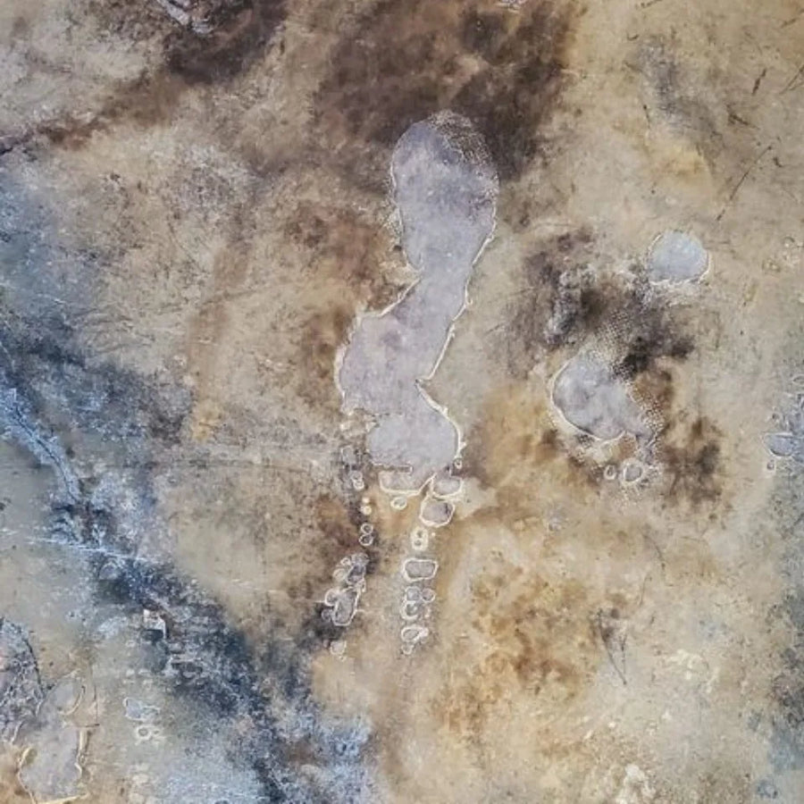 Poor acid stain result on concrete with residual carpet glue