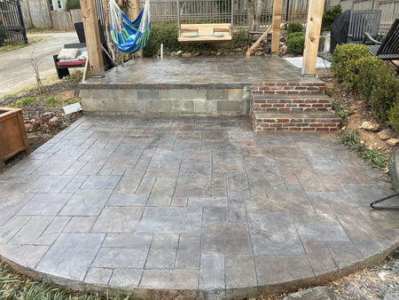 AntiquingStampedConcretePatioDriftwoodFern GreenRussetAfter