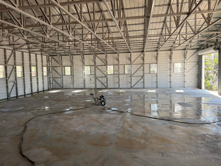 Etching concrete floor