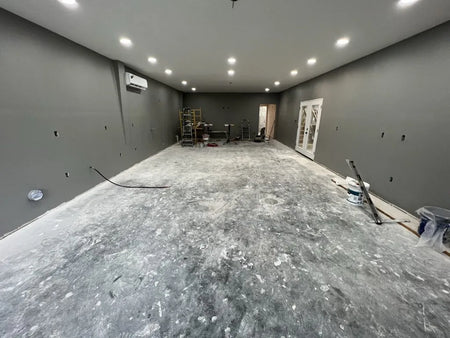 Shop floor in its basic state, waiting for a touch of color and design