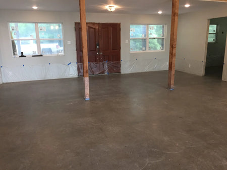 Blackish and Coffee Brown Acid Stained Floor
