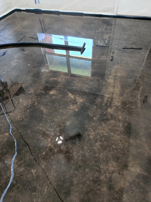 Neutralized and rinsed black acid stain