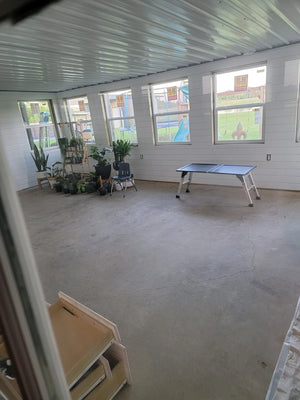 Prepped and Clean Concrete Floor Ready for Staining