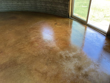 Image of the concrete floor after the application of ProWax Polish