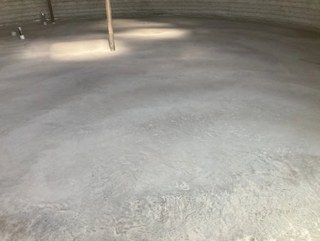 Image of a cured concrete floor before staining