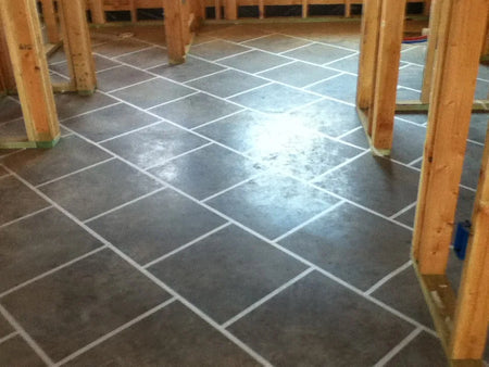 Charcoal & Aztec Brown Scored Concrete Floor