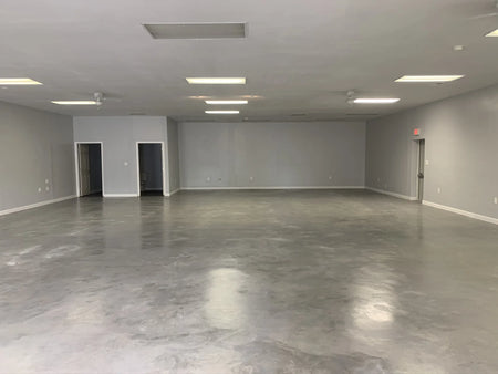 Silver Gray Stained Concrete Floor