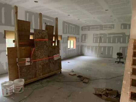 Damaged concrete floor
