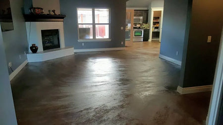 Driftwood Vibrance on Concrete Floor