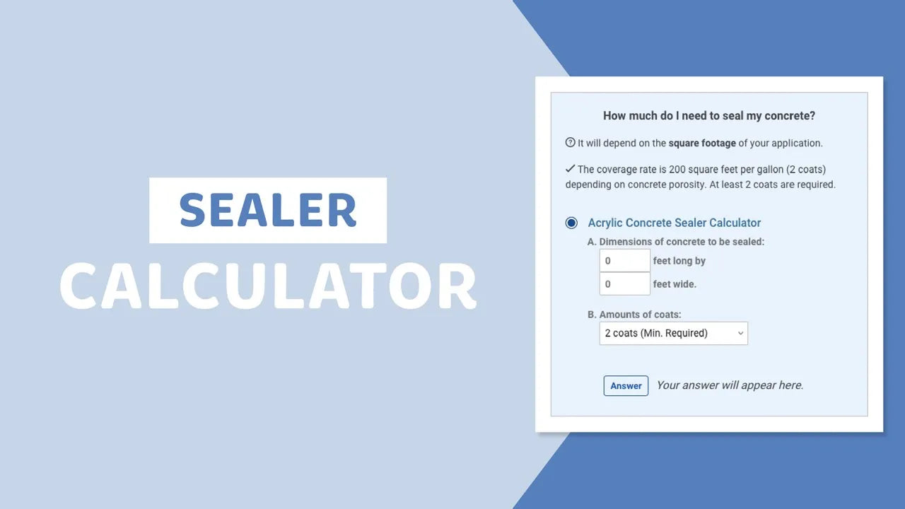 Load video: Concrete sealer calculator