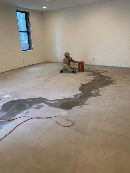 patching and leveling damaged concrete floors