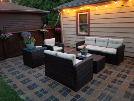 Acid Stained Concrete Patio Paver Floor