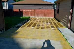 Desert Amber And Coffee Brown EverStain Application on Concrete Pavers