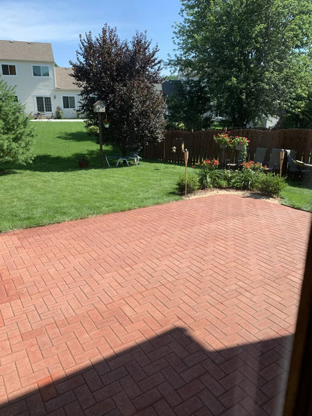 After applying Portico paver stain