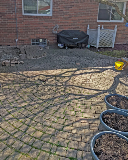 Portico Patio Pavers Crimson Before