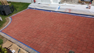 Crimson Portico paver stain application